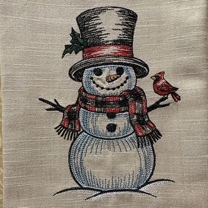 Machine embroidered dish towels